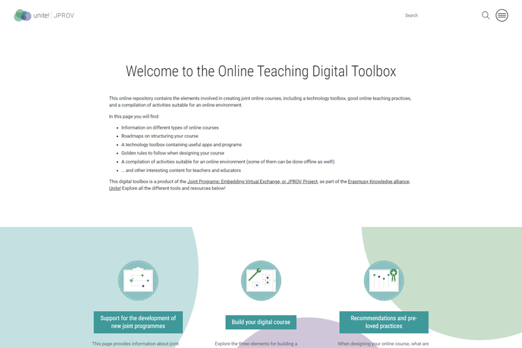Thumbnail for Online Teaching Toolbox website